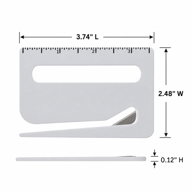 3-in-1 Letter Opener with Ruler and Magnifier