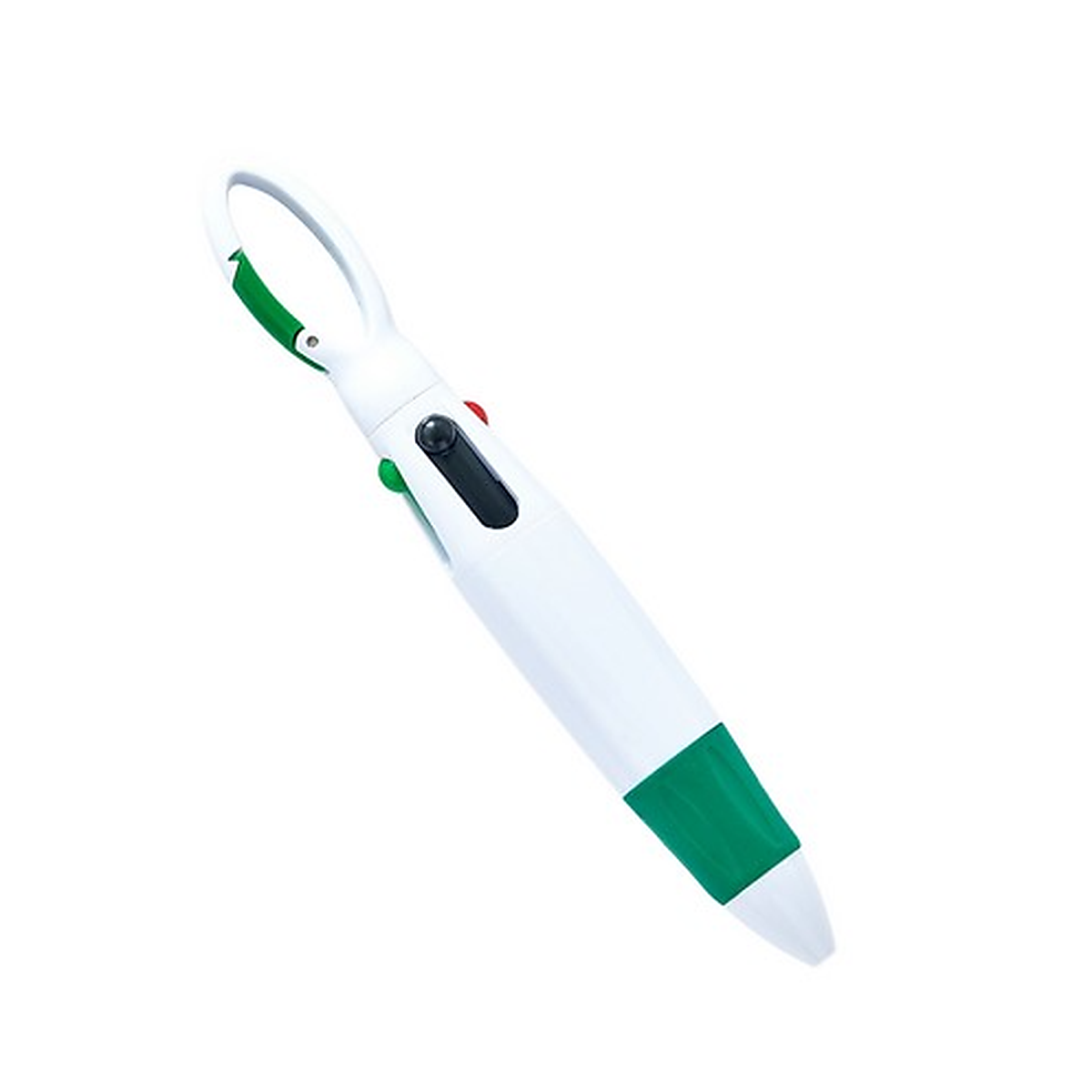 4-Color Ballpoint Pen With Carabiner