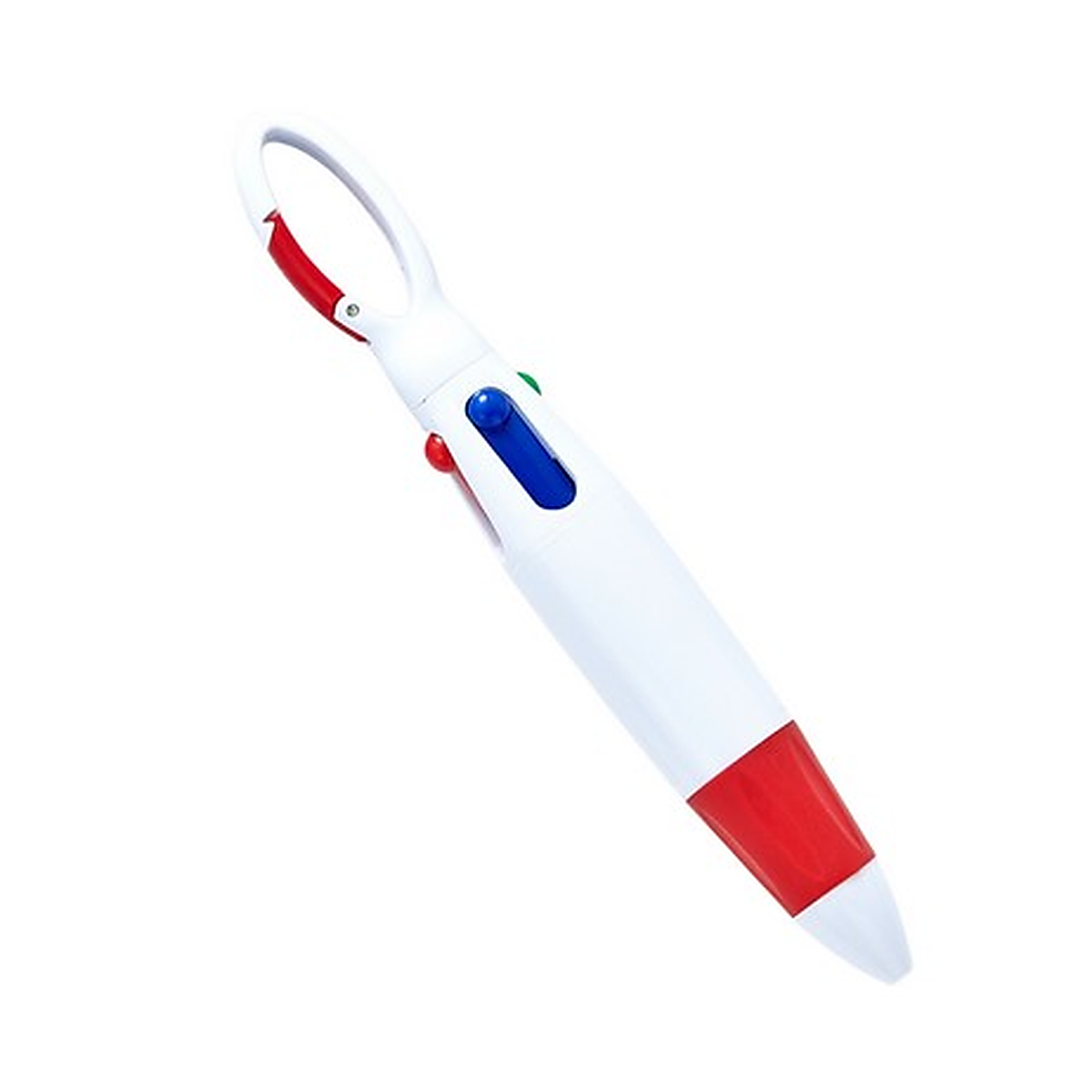 4-Color Ballpoint Pen With Carabiner