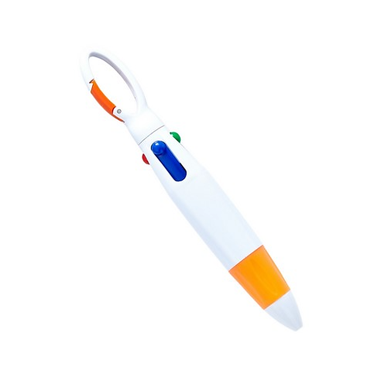 4-Color Ballpoint Pen With Carabiner