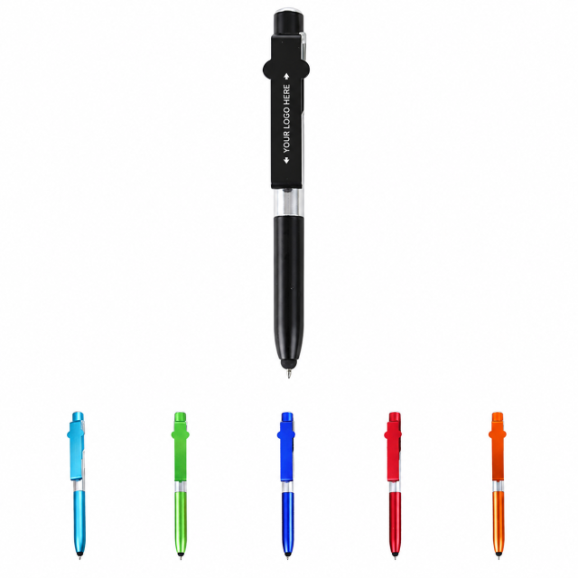 4-in-1 LED Stylus Ballpoint Pen With Phone Stand