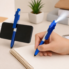 4-in-1 LED Stylus Ballpoint Pen With Phone Stand
