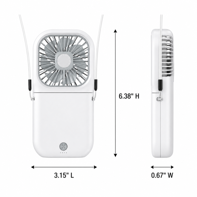 5-in-1 Foldable Rechargeable Mini Fan with Power Bank