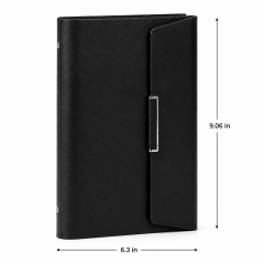A5 Tri-fold PU Magnetic Ring Binder Organizer
