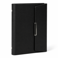 A5 Tri-fold PU Magnetic Ring Binder Organizer