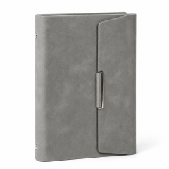 A5 Tri-fold PU Magnetic Ring Binder Organizer