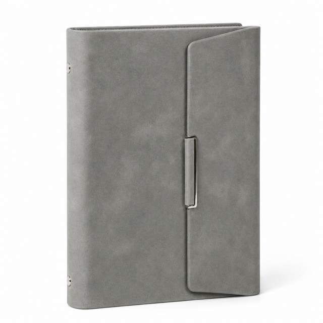 A5 Tri-fold PU Magnetic Ring Binder Organizer