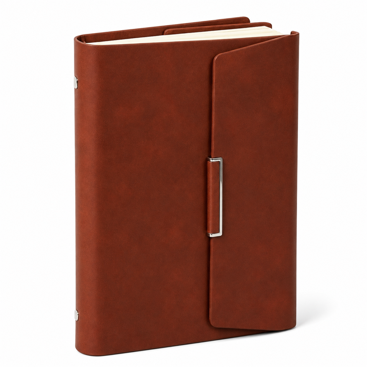 A5 Tri-fold PU Magnetic Ring Binder Organizer