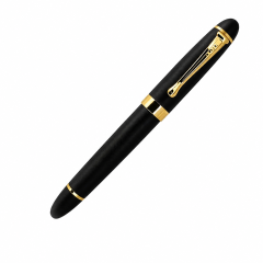 All-Metal Iridium Fountain Pen With Gold Accents