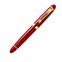 All-Metal Iridium Fountain Pen With Gold Accents