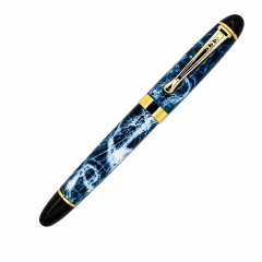 All-Metal Iridium Fountain Pen With Gold Accents