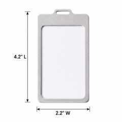 Aluminum Lanyard ID Badge Holder with PVC Card Slot