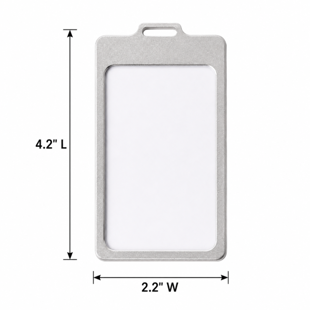 Aluminum Lanyard ID Badge Holder with PVC Card Slot