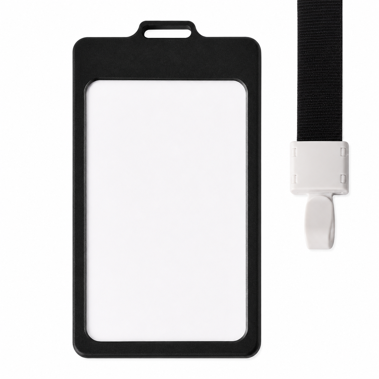 Aluminum Lanyard ID Badge Holder with PVC Card Slot
