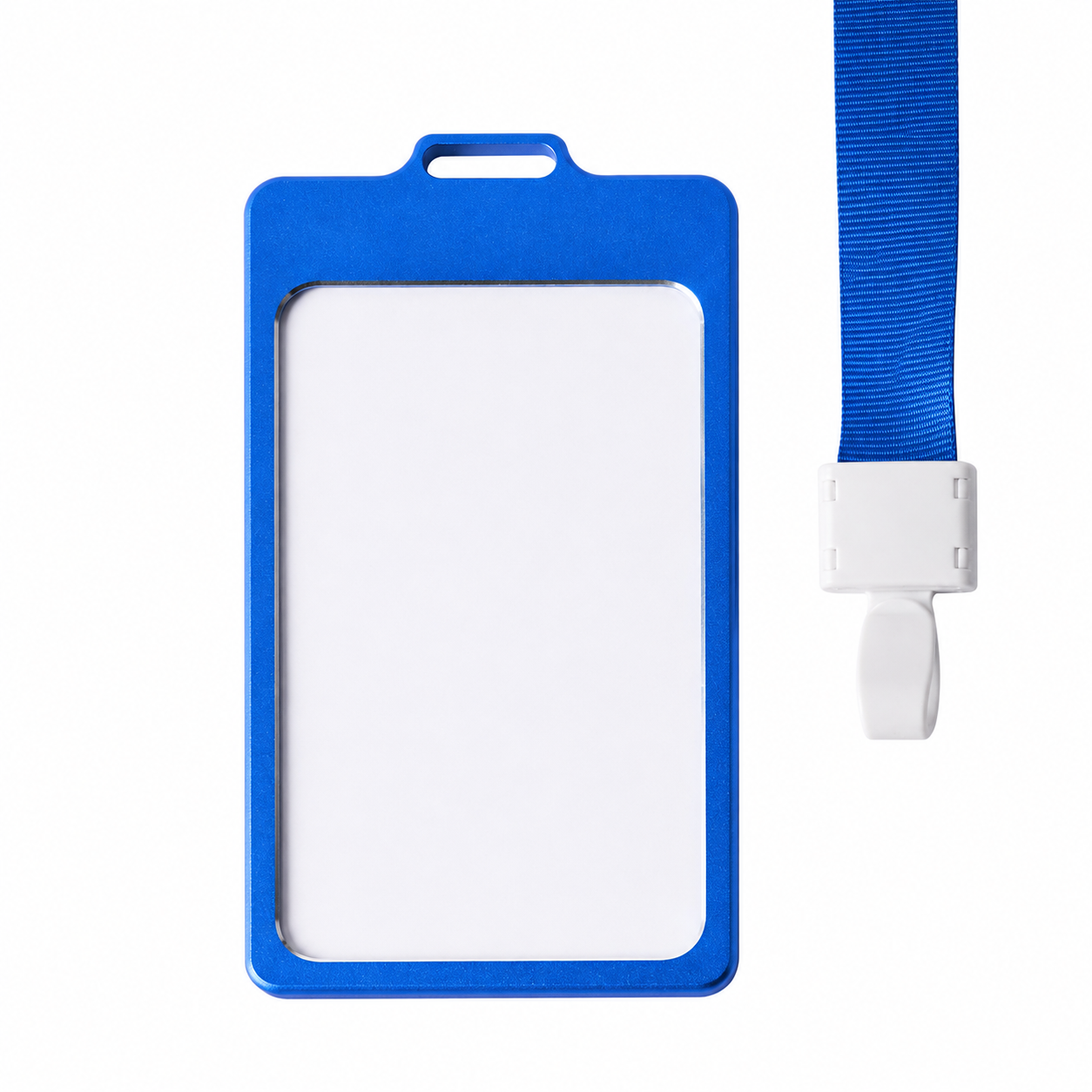 Aluminum Lanyard ID Badge Holder with PVC Card Slot