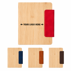 Bamboo-Texture Magnetic Closure Notebook