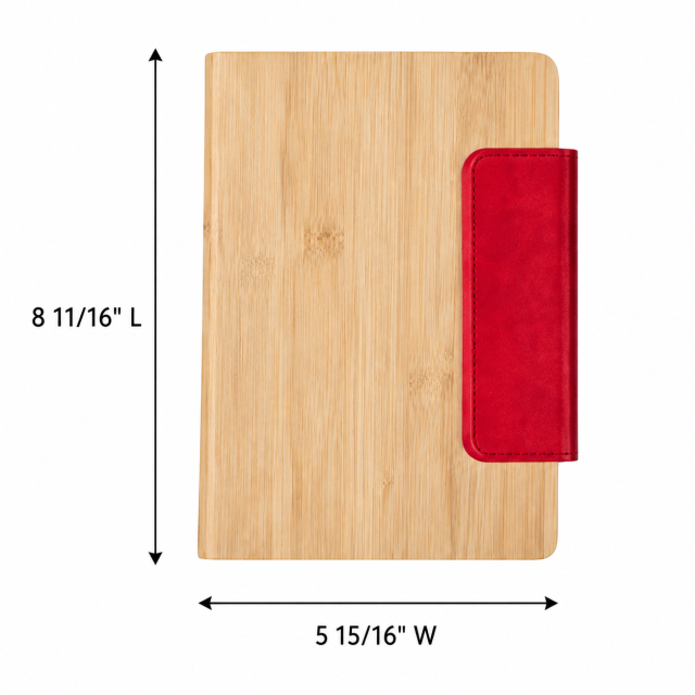 Bamboo-Texture Magnetic Closure Notebook