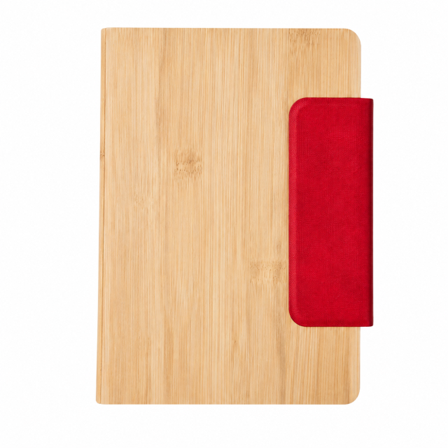 Bamboo-Texture Magnetic Closure Notebook