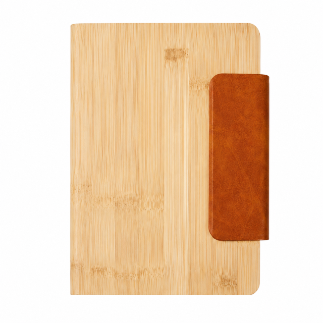 Bamboo-Texture Magnetic Closure Notebook