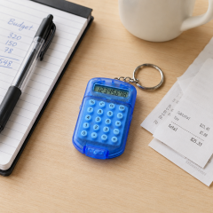 Compact ABS Mini Keychain Calculator