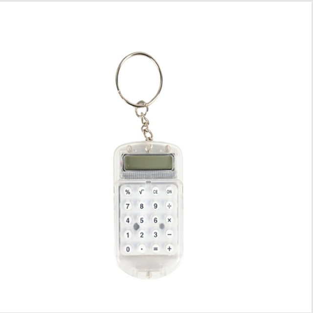 Compact ABS Mini Keychain Calculator