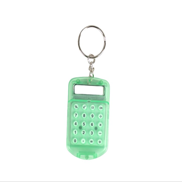Compact ABS Mini Keychain Calculator