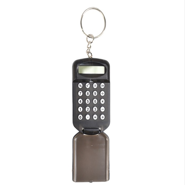 Compact ABS Mini Keychain Calculator