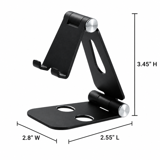 Compact Foldable Aluminum Phone and Tablet Stand