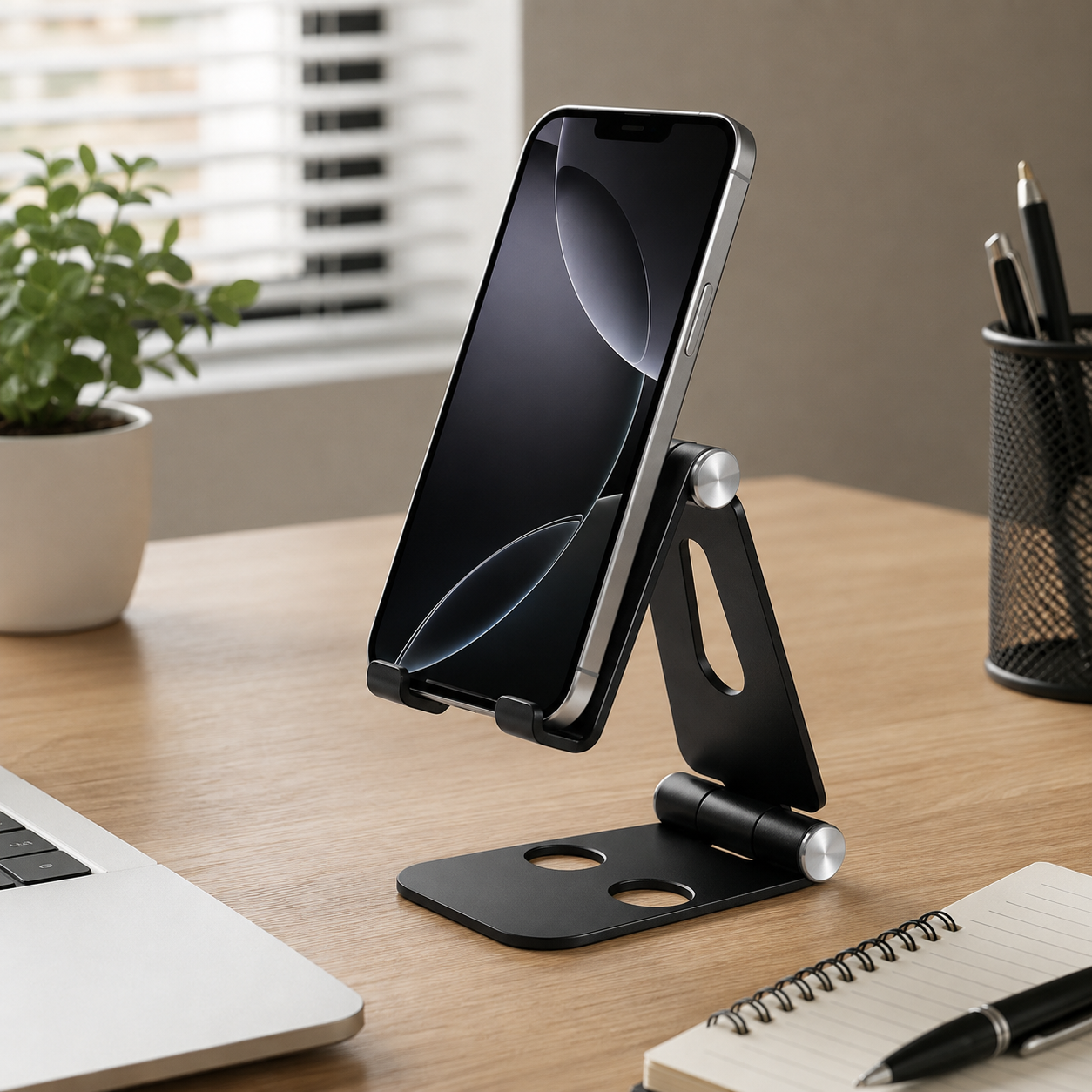 Compact Foldable Aluminum Phone and Tablet Stand