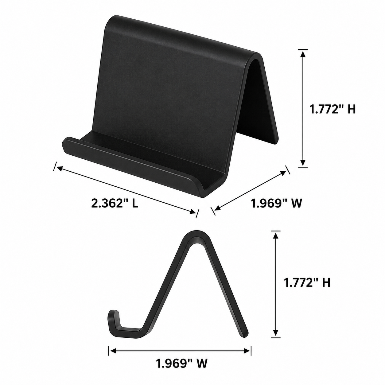 Compact Plastic Desktop Phone & Tablet Stand