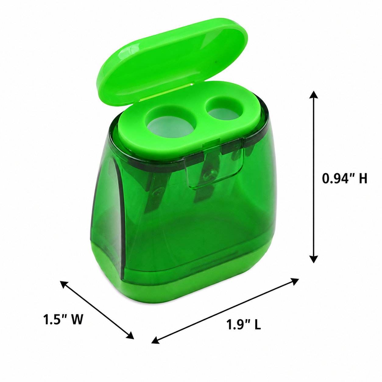 Covered Dual-Hole Pencil Sharpener