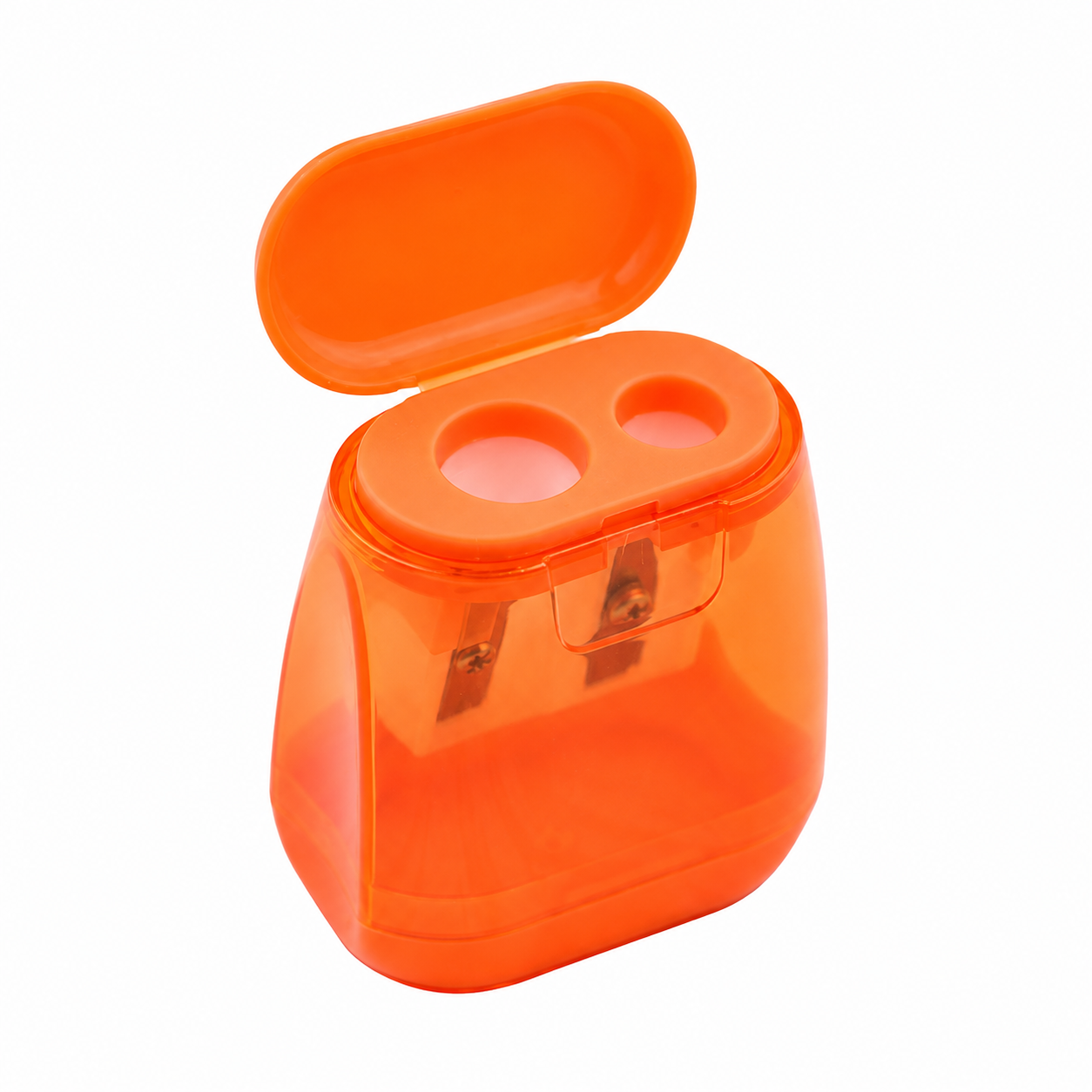 Covered Dual-Hole Pencil Sharpener
