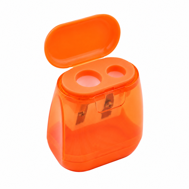 Covered Dual-Hole Pencil Sharpener