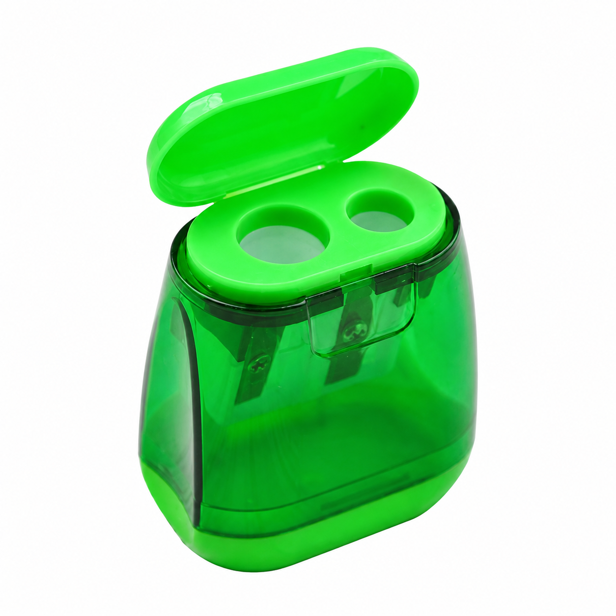 Covered Dual-Hole Pencil Sharpener