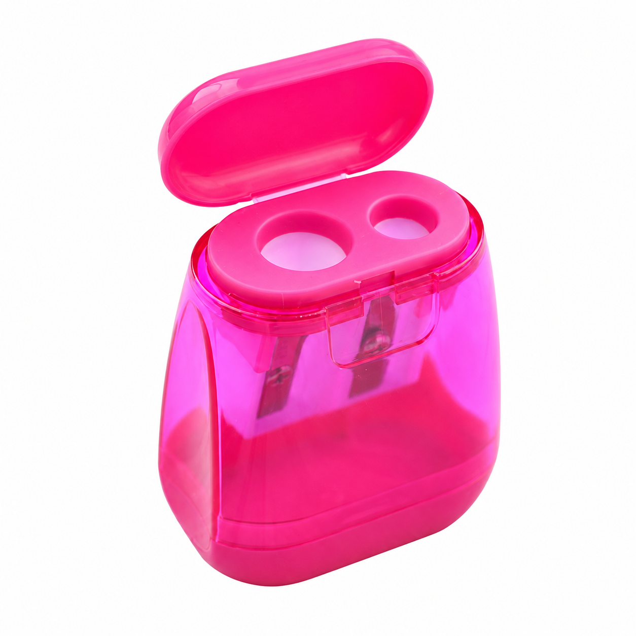 Covered Dual-Hole Pencil Sharpener