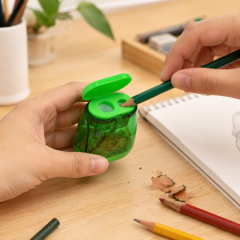 Covered Dual-Hole Pencil Sharpener