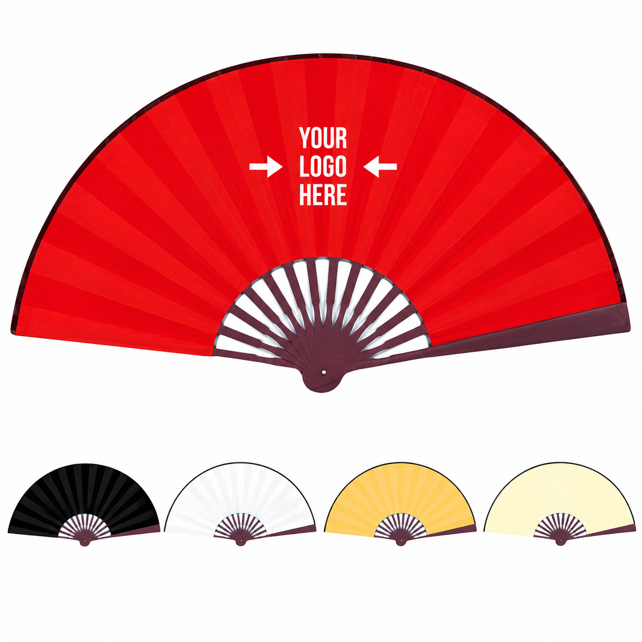 Custom Double-Sided Bamboo Folding Paper Fan