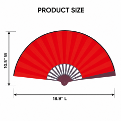 Custom Double-Sided Bamboo Folding Paper Fan