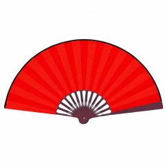 Custom Double-Sided Bamboo Folding Paper Fan