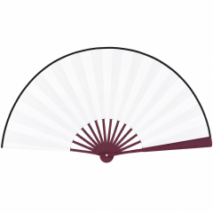 Custom Double-Sided Bamboo Folding Paper Fan