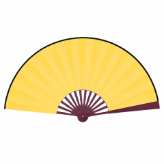 Custom Double-Sided Bamboo Folding Paper Fan
