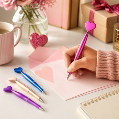 Customizable Heart-Shaped Ballpoint Pen