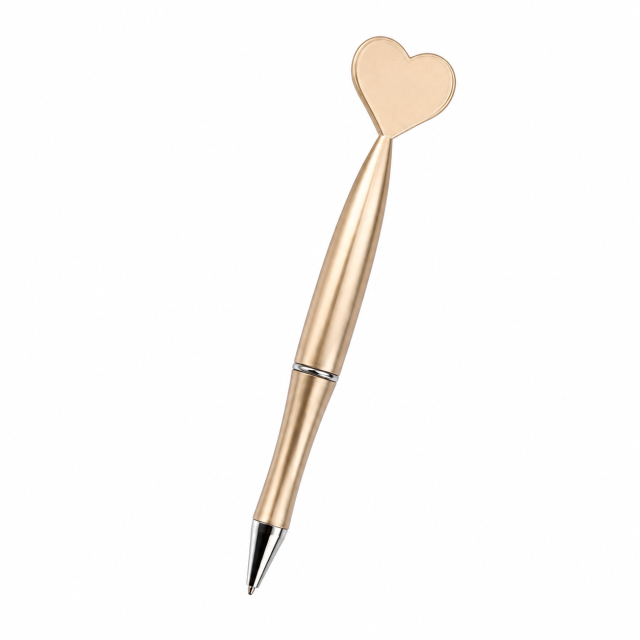 Customizable Heart-Shaped Ballpoint Pen