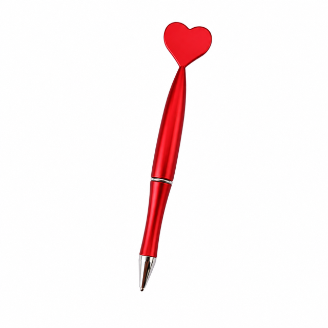Customizable Heart-Shaped Ballpoint Pen