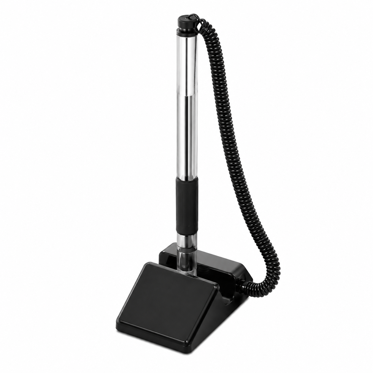 Desktop Fixed Signature Pen With Coiled Lanyard