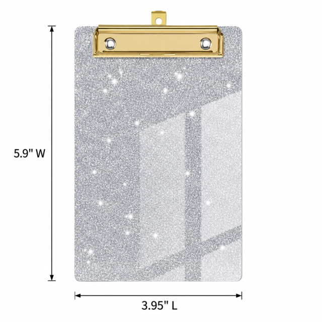 Durable Acrylic Clipboard With Metal Clip