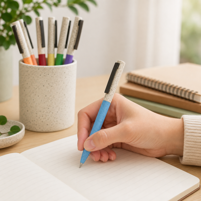 Eco-Friendly Wheat Straw Twist-Action Ballpoint Pen