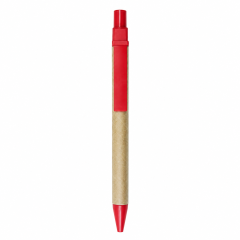 Eco Recycled Cardboard Pen With Plastic Clip