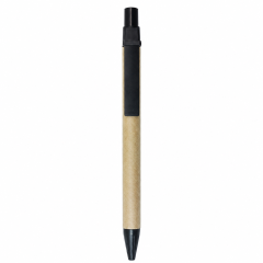 Eco Recycled Cardboard Pen With Plastic Clip