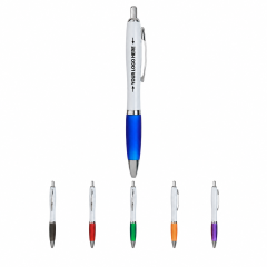 Ergonomic Plastic Ballpoint Pen With Carbide Tip